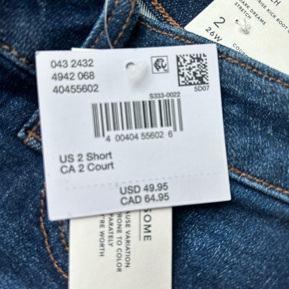 👖 Women’s American Eagle Kick Boot Crop Jeans - Size 2P - Picture 6 of 7